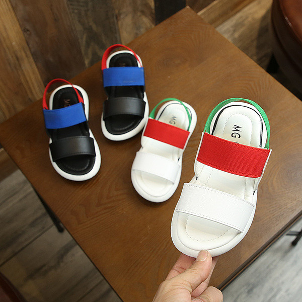 Sandale casual pentru copii alb-negru pentru baieti