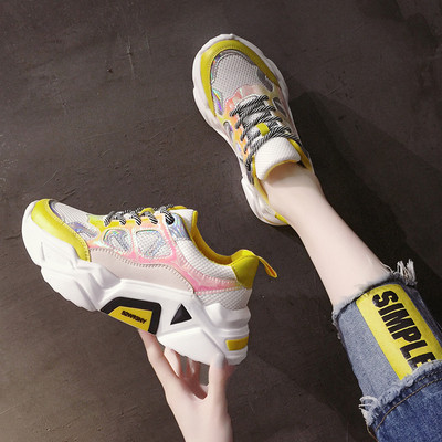 Χρωματιστά  πάνινα γυναικεία αθλητικά παπούτσια  σε δύο χρώματα