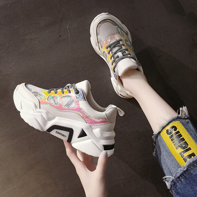 Χρωματιστά  πάνινα γυναικεία αθλητικά παπούτσια  σε δύο χρώματα