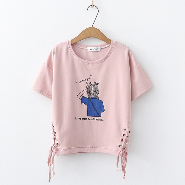 Γυναικεία T-shirt σε λευκό και ροζ χρώμα