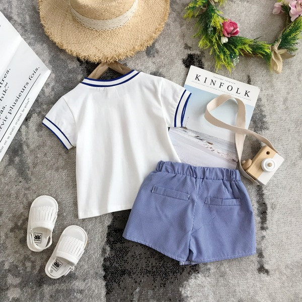 Set zilnic pentru copii de bluză și fustă-pantaloni pentru fete