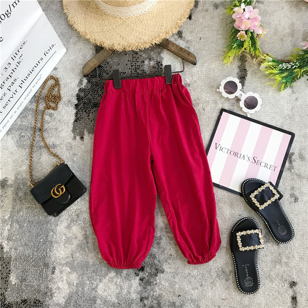 Set copii modern pentru fete in doua parti in rosu