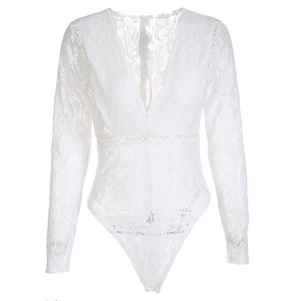 Corp elegant de dama cu dantela alba