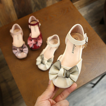 Детски модерни обувки в три цвята с панделка-за момичета