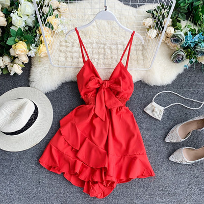 Νέες μοντέρνες γυναικείες φόρμες με λεπτές λωρίδες και ντεκολτέ σε σχήμα V σε διάφορα χρώματα