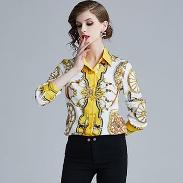 Modern női ing érdekes mintával