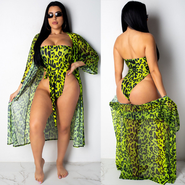 Costum de baie de dama intreg model nou cu model animal