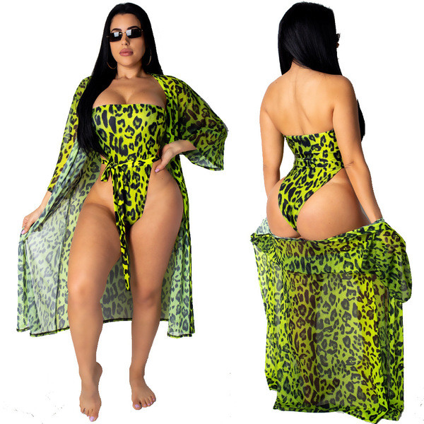 Costum de baie de dama intreg model nou cu model animal