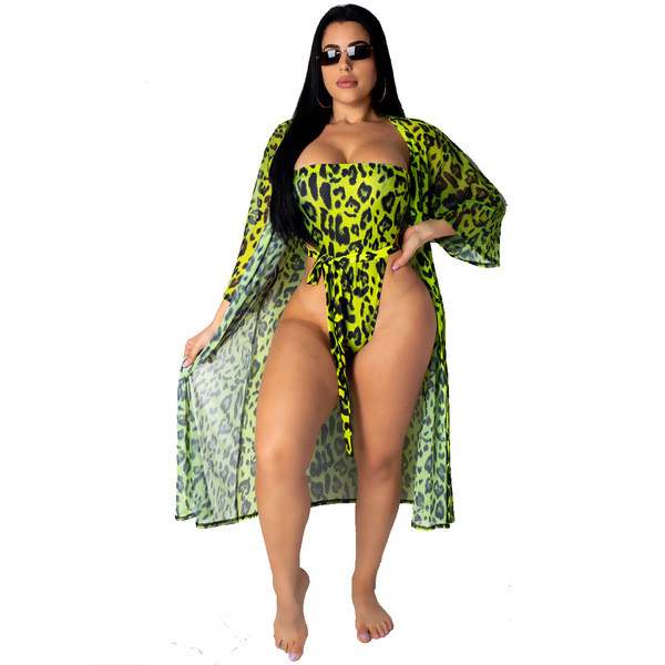 Costum de baie de dama intreg model nou cu model animal