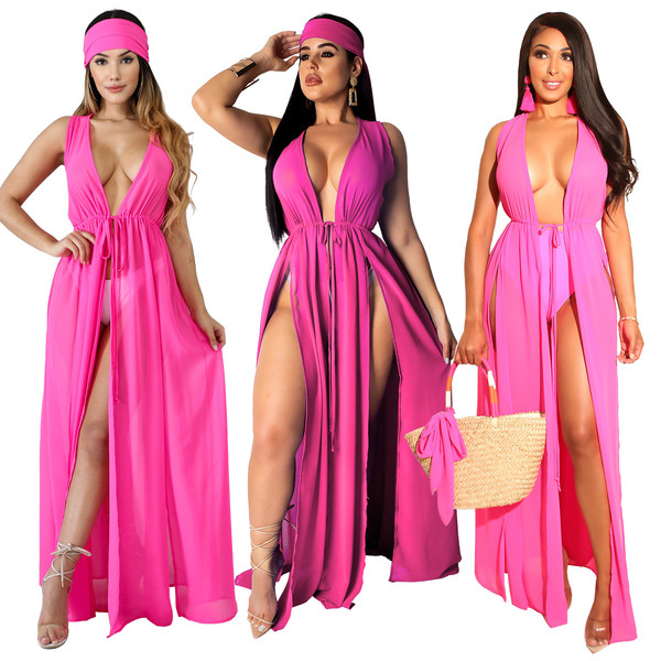 Pareo dama model nou cu cravate in mai multe culori