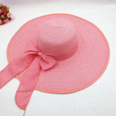 Palarie de dama de vara cu panglica si franjuri in mai multe culori