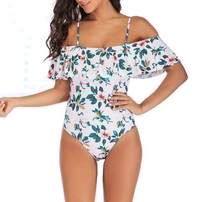Costum de baie complet cu model floral