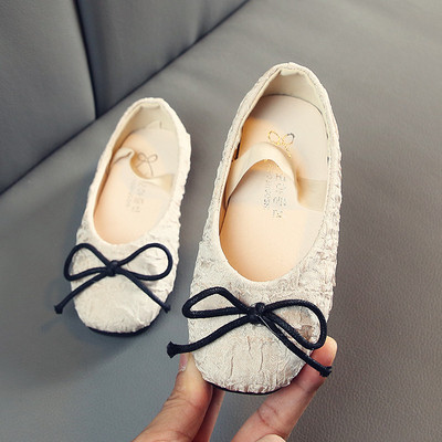 Pantofi copii moderni pentru fete in trei culori cu panglica