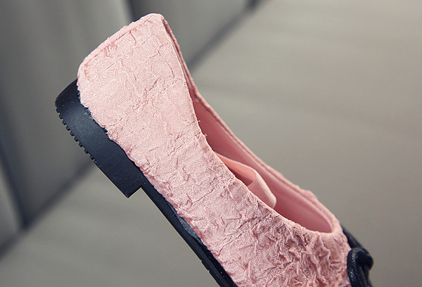 Pantofi copii moderni pentru fete in trei culori cu panglica