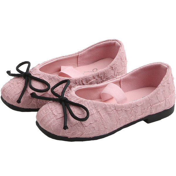 Pantofi copii moderni pentru fete in trei culori cu panglica