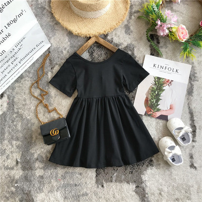 Alkalmi gyerekruha lányoknak fekete és rózsaszín színben