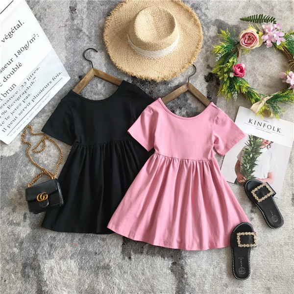 Alkalmi gyerekruha lányoknak fekete és rózsaszín színben