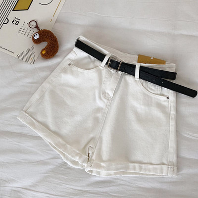 Дамски къси дънки с висока талия  в три цвята