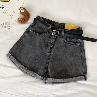 Дамски къси дънки с висока талия  в три цвята