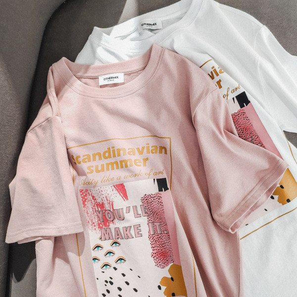 Γυναικεία μπλούζα με λευκό και ροζ χρώμα