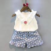 Set zilnic pentru copii pentru fete in albastru si roz