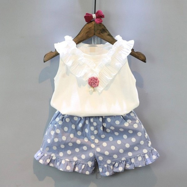 Set zilnic pentru copii pentru fete in albastru si roz