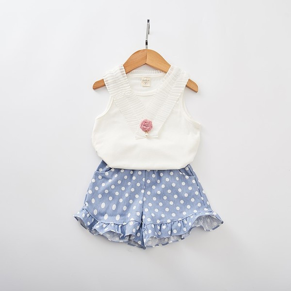 Set zilnic pentru copii pentru fete in albastru si roz