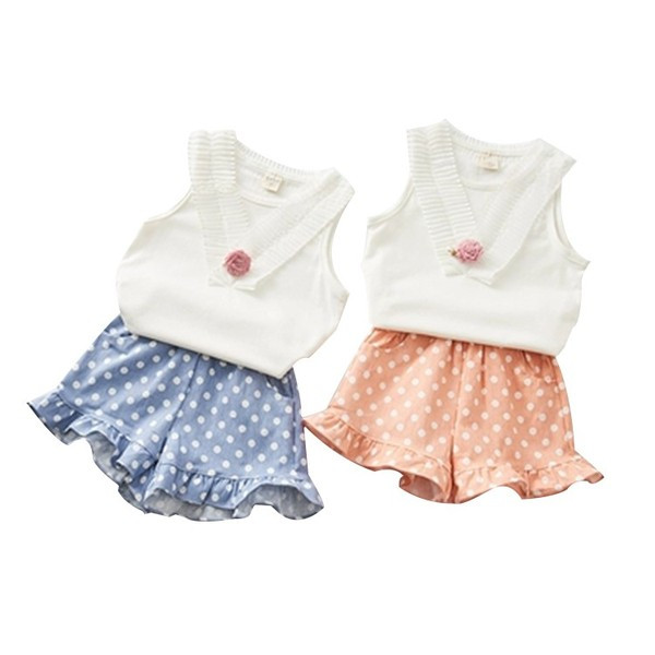 Set zilnic pentru copii pentru fete in albastru si roz