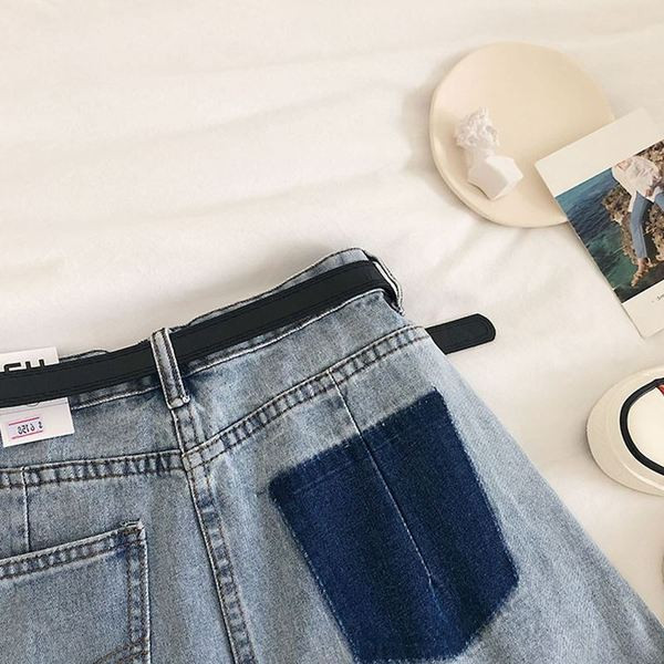 Дамски ежедневни  къси дънки в син и черен цвят 