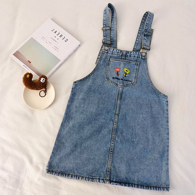 Rochie moderna de dama din denim cu broderie