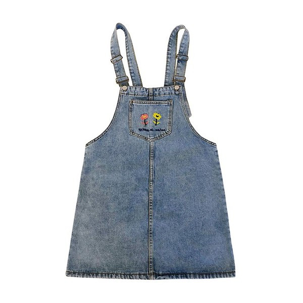 Rochie moderna de dama din denim cu broderie