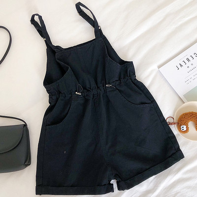 Salopeta casual de dama in alb, roz si negru