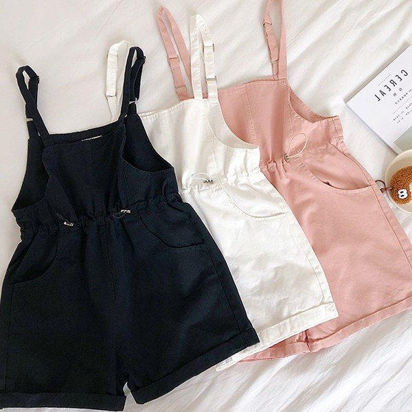 Salopeta casual de dama in alb, roz si negru