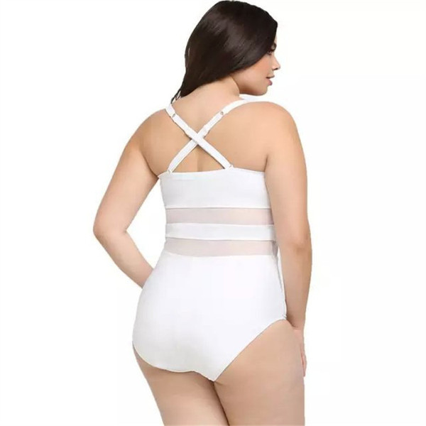 Costum de baie complet modern în alb și negru în mărime până la 4XL