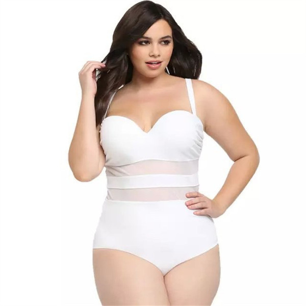 Costum de baie complet modern în alb și negru în mărime până la 4XL