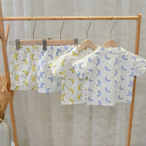 Pijamale pentru copii în două părți în două culori - pentru băieți