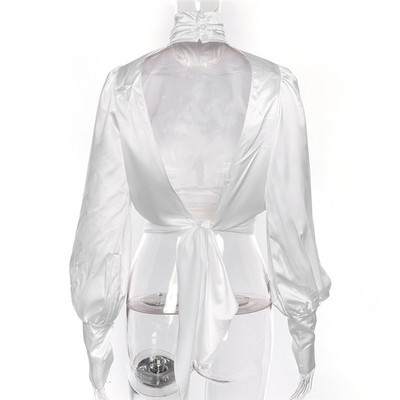 Bluză de damă elegantă cu mâneci lungi și largi