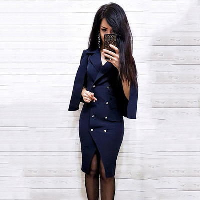 Rochie eleganta de dama cu decolteu in V si nasturi in mai multe culori