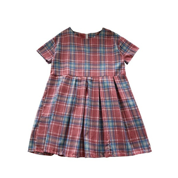 Lezser női kockás ruha rövid ujjal, két színben