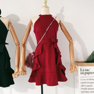 Elegáns női ruha övvel több színben