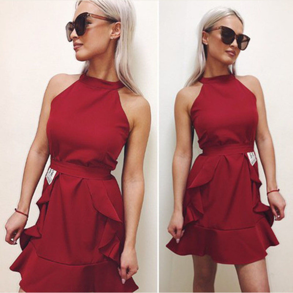 Elegáns női ruha övvel több színben