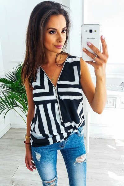 Maiou elegant de damă cu fermoar în mai multe culori