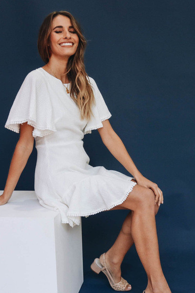 Rochie de vara dama cu maneca scurta in doua culori