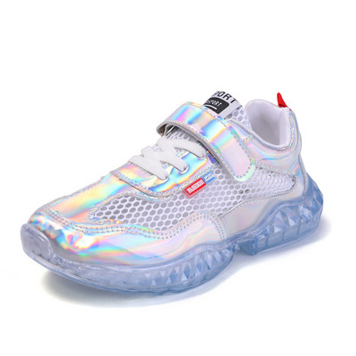 Adidași moderni pentru copii în alb și roz - pentru fete