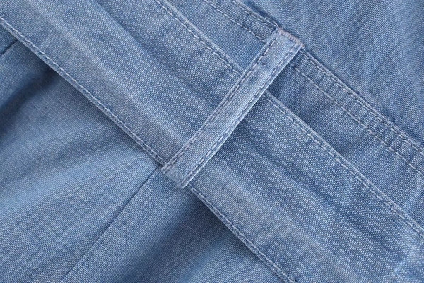 Salopetă lungă de damă cu decolteu în V și legături în talie în albastru