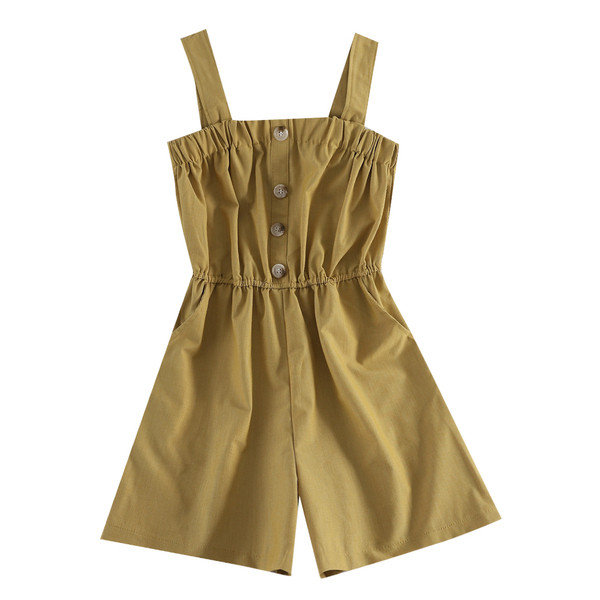 Lezser női rövid jumpsuit széles pántokkal, több színben