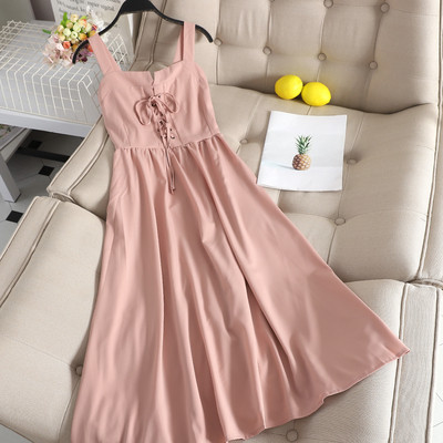 Rochie de dama modern croiala cu cravate incrucisate in mai multe culori