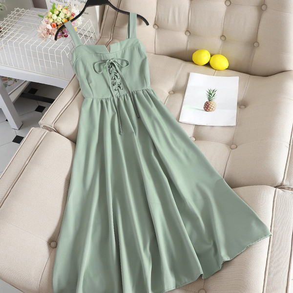 Rochie de dama modern croiala cu cravate incrucisate in mai multe culori