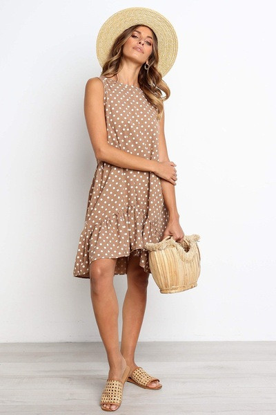 Ежедневна дамска  рокля широк модел в няколко цвята 