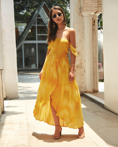 Γυναικείο φόρεμ  ασύμμετρο  μοντέλο σε πολλά χρώματα